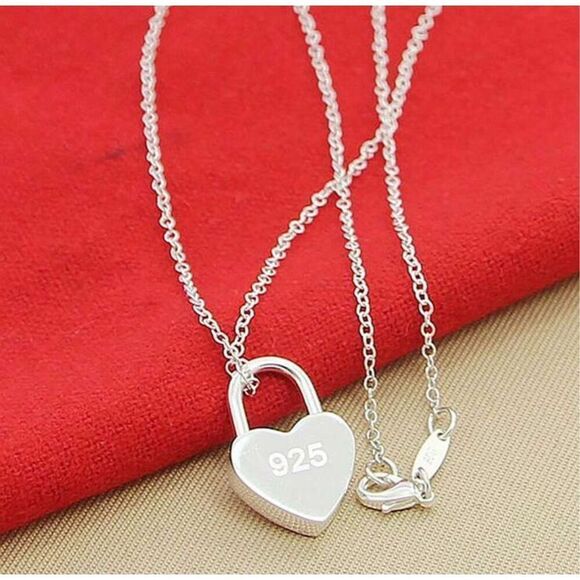 Sterling Silver Heart Necklace - Picture 3 of 7